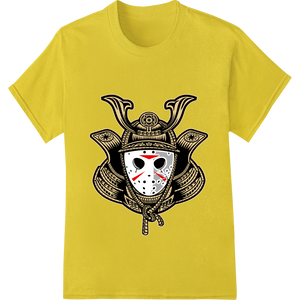 Fierce Samurai Mask Heat Transfer Design - Unleash Your Inner Warrior with custom print on demand artwork