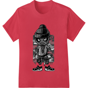 Fierce Graffiti Cartoon Character - Edgy DTF Print showcasing advanced customized apparel technology