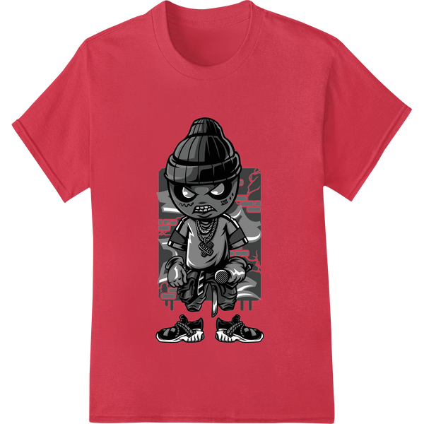 Fierce Graffiti Cartoon Character - Edgy DTF Print showcasing advanced customized apparel technology