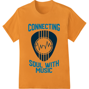 Personalized DTF technology design for Connect Your Soul to Music with Bold Guitar DTF Print