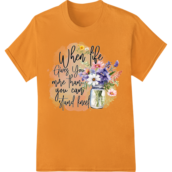 Personalized DTF printing service design for Faith Blooms: Inspiring Floral DTF Print Heat Transfer