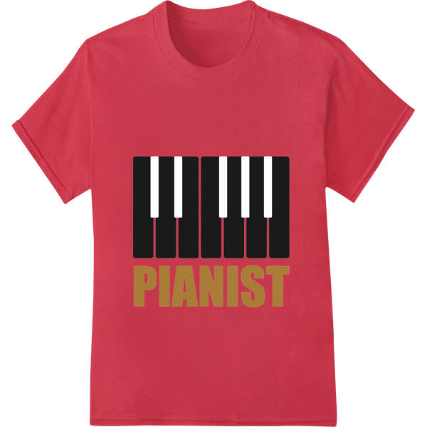 Bold 'PIANIST' Graphic Print - Elevate Your Style - High-quality professional DTF printing