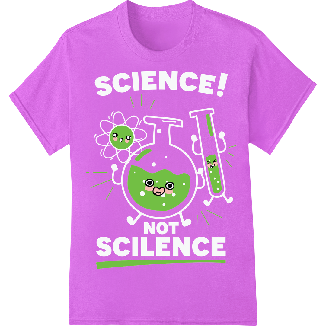 Festive Science Monster DTF Print for St. Patrick's Day on purple shirt - SUPERDTF-DTF Prints-DTF Transfers-Custom DTF Prints