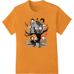 Haunted IT Halloween Scene - Eerie DTF Print Heat Transfer enhanced with professional customized apparel