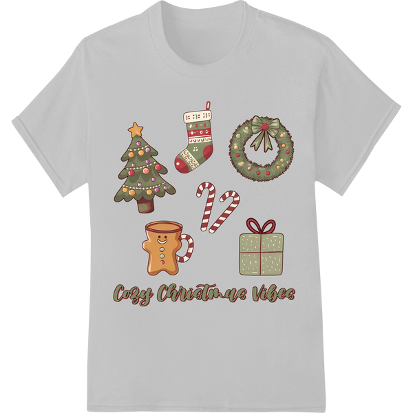 Cozy Christmas Coffee Vibes: Festive DTF Heat Transfer Print on white shirt - SUPERDTF-DTF Prints-DTF Transfers-Custom DTF Prints