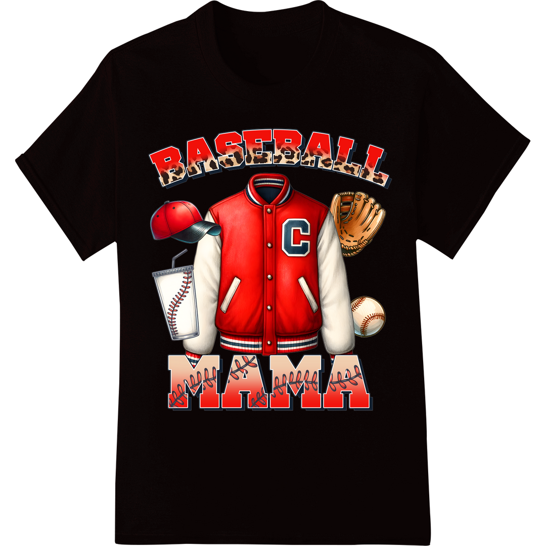 Baseball Nana: Show Your Love for the Game | DTF Print on black shirt - SUPERDTF-DTF Prints-DTF Transfers-Custom DTF Prints