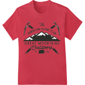 Conquer Peaks with The American Alpine Club DTF Print featuring professional custom garment printing