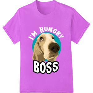 Boss Dog: Confident Canine DTF Print Heat Transfer showcasing advanced professional DTF printing technology