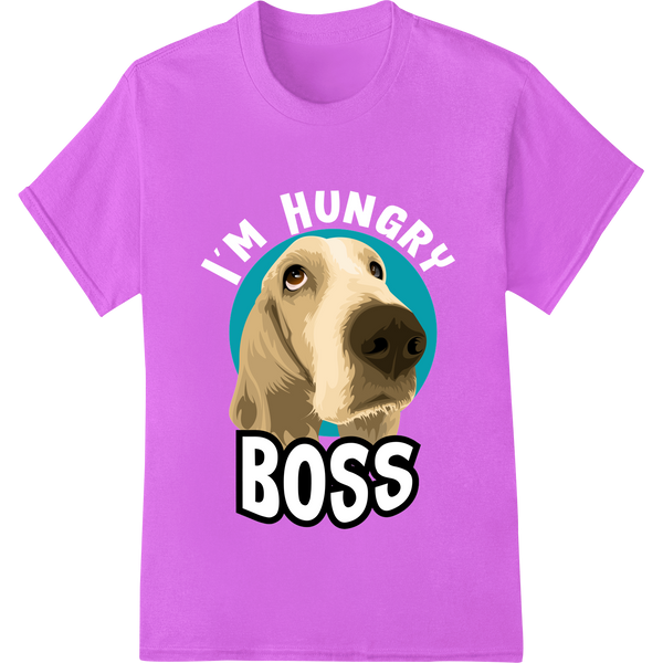 Boss Dog: Confident Canine DTF Print Heat Transfer showcasing advanced professional DTF printing technology