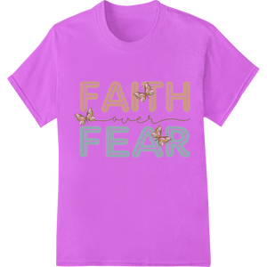 Faith Over Fear: Inspiring Butterfly Typography Print made with premium print on demand