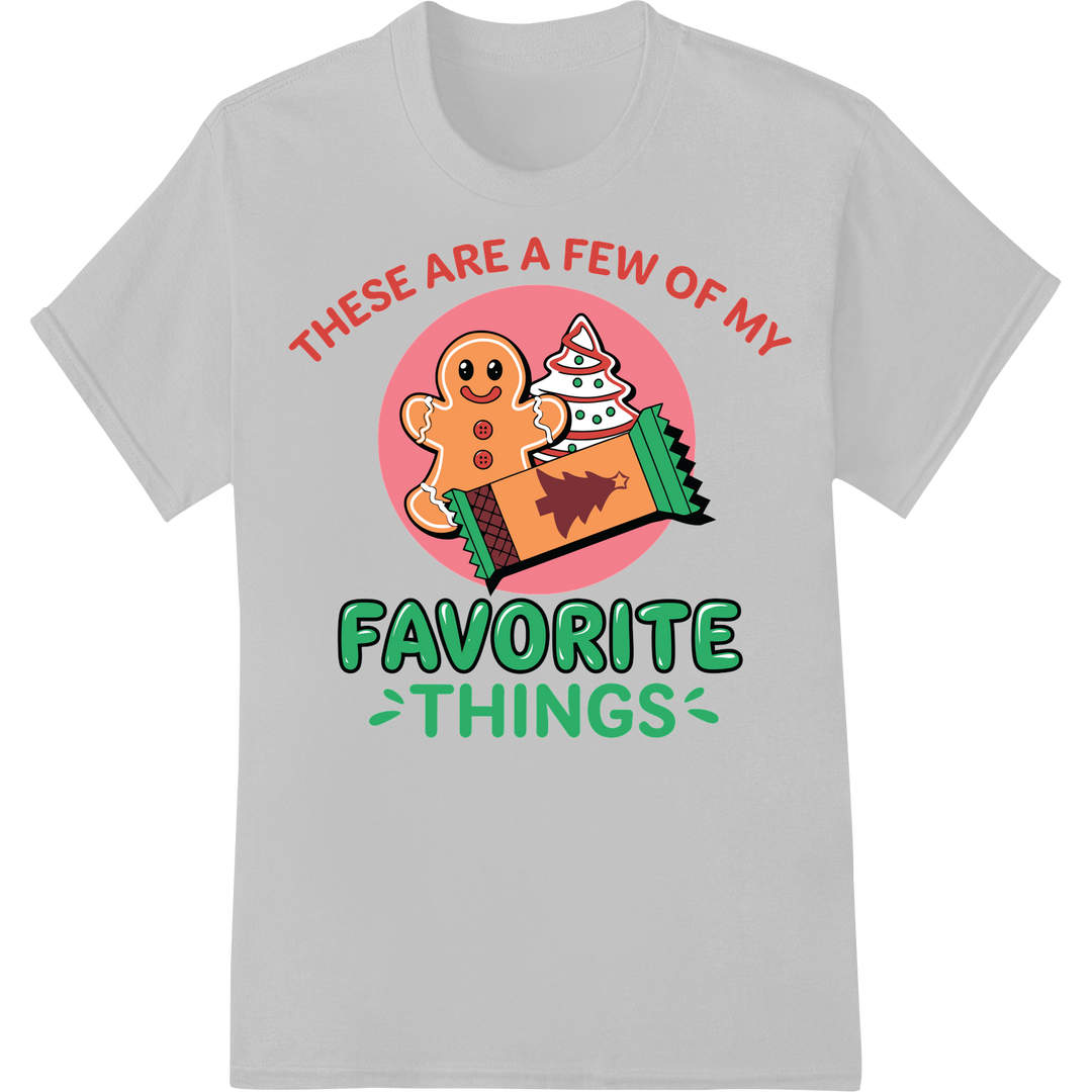 Festive Christmas Baking Favorites DTF Print Transfer on white shirt - SUPERDTF-DTF Prints-DTF Transfers-Custom DTF Prints