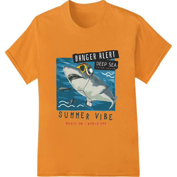 Fierce Shark Summer Vibes: Danger Alert Deep Sea Design made with premium digital printing