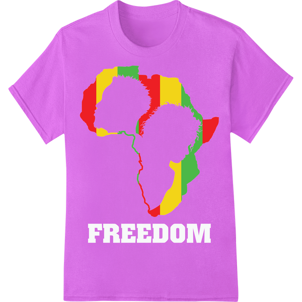 Bold Africa Juneteenth DTF Print Heat Transfer | Pan-African on purple shirt - SUPERDTF-DTF Prints-DTF Transfers-Custom DTF Prints