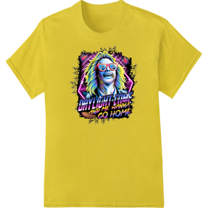 Psychedelic Woman Portrait | Colorful Groovy Heat Transfer featuring professional customized apparel