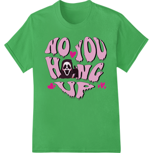 Spooky Chic: Pink Skull 'NO YOU' Halloween DTF Print - High-quality custom apparel