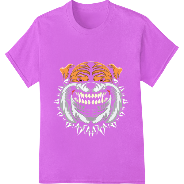 Fierce Tiger Sketch Halloween Heat Transfer Print enhanced with professional DTF print shop