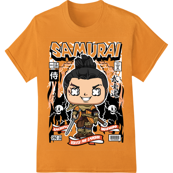 Custom custom print solutions design - Fierce Samurai Warrior Manga DTF Print Heat Transfer