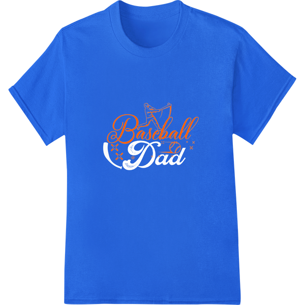 Stylish 'Baseball' Typography DTF Print for Sports Apparel on blue shirt - SUPERDTF-DTF Prints-DTF Transfers-Custom DTF Prints