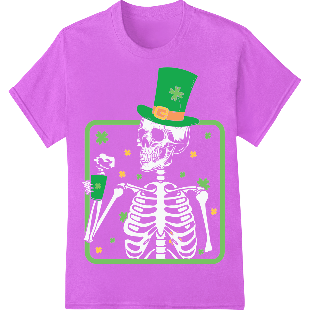 Festive St. Patrick's Day Top Hat DTF Print Heat Transfer on purple shirt - SUPERDTF-DTF Prints-DTF Transfers-Custom DTF Prints