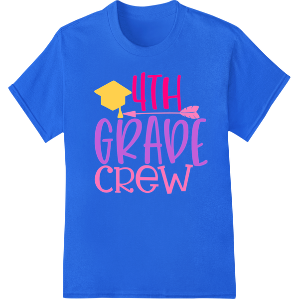 Celebrate 4th Grade Graduation in Style | DTF Print on blue shirt - SUPERDTF-DTF Prints-DTF Transfers-Custom DTF Prints