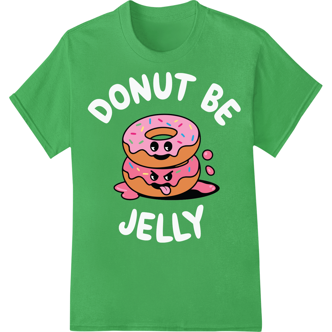 Adorable Donut Buddies - Quirky DTF Print Heat Transfer on green shirt - SUPERDTF-DTF Prints-DTF Transfers-Custom DTF Prints