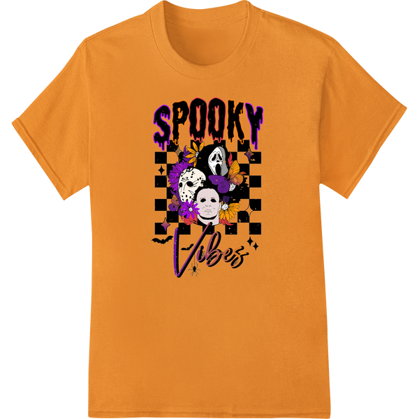 Spooky Vibes: Haunting Skull DTF Print Heat Transfer enhanced with professional custom apparel