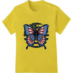 Patriotic Butterfly: 4th of July Heat Transfer Print showcasing advanced DTF transfers technology