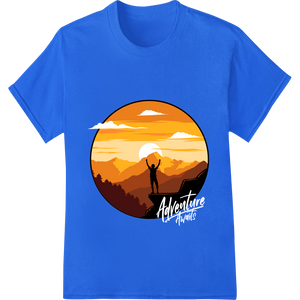 Embrace Adventure: Stunning Sunset Silhouette DTF Print made with premium durable print transfers