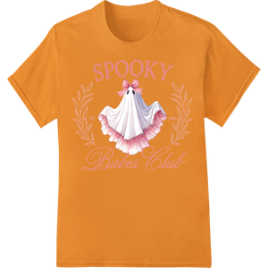 Spooky Babes Club: Adorable Ghost with Pink Bow with custom custom merchandise artwork