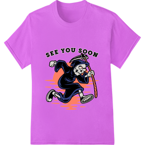 Spooky Skeleton Running - Halloween DTF Print Transfer made with premium high-quality t-shirt printing