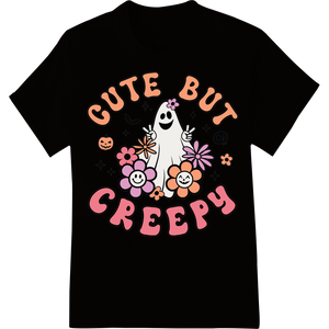 Innovative digital printing design on Cute But Creepy Halloween DTF Print Heat Transfer Design