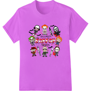 Premium quality high-quality t-shirt printing on Spooky Cartoon Monsters - Halloween Horror Nights DTF Print