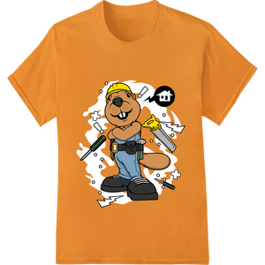 Cutting-edge t shirt prints featured on Handy Beaver: Cute Cartoon Handyman Ready to Work