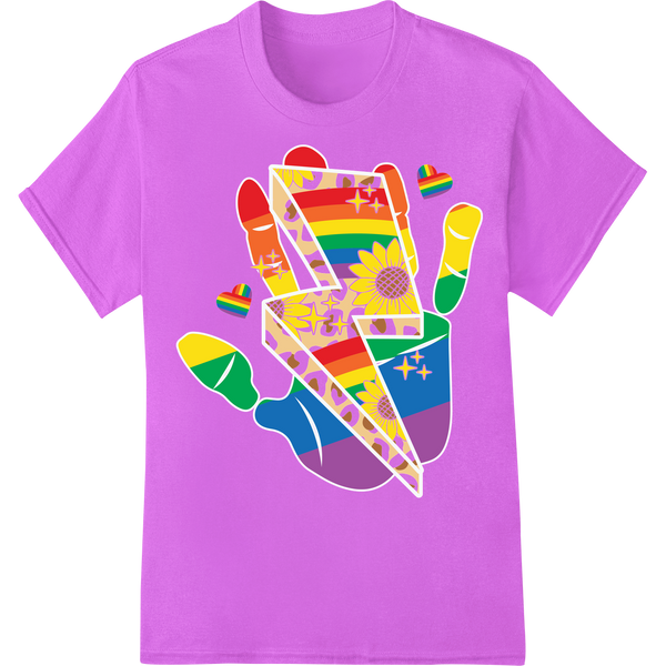 Vibrant LGBTQ Pride DTF Print Heat Transfer | Pride Month on purple shirt - SUPERDTF-DTF Prints-DTF Transfers-Custom DTF Prints