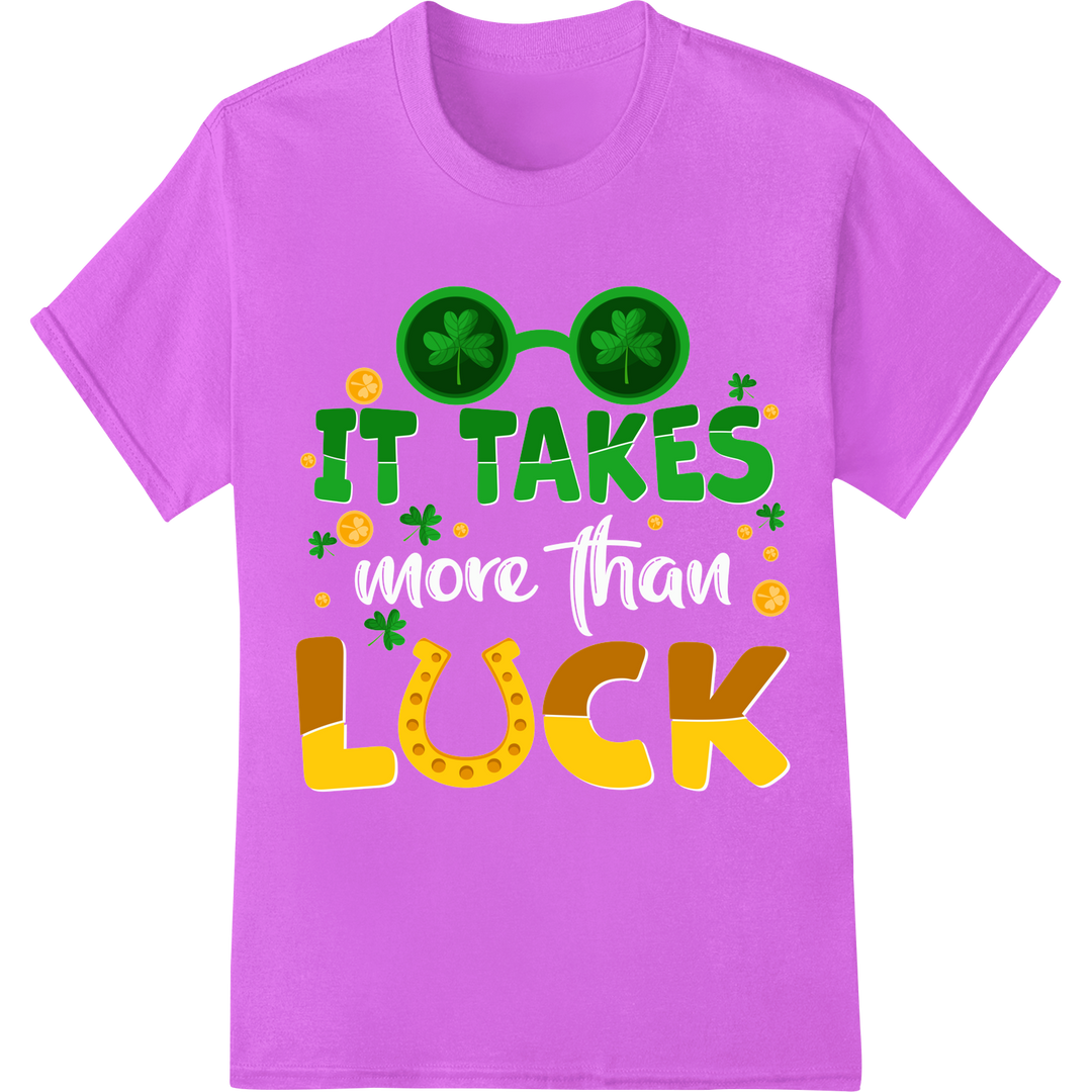 Lucky Charm: Eye-Catching St. Patrick's Day DTF Print on purple shirt - SUPERDTF-DTF Prints-DTF Transfers-Custom DTF Prints