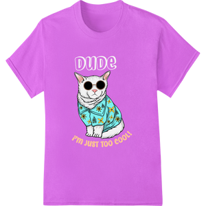 Cool Cat in Shades - Tropical Vacation Vibes Heat Transfer enhanced with professional t shirt prints