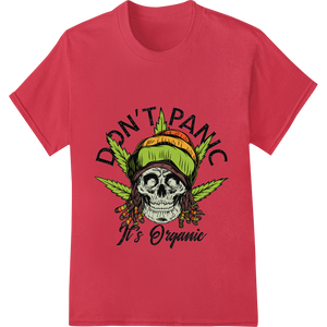 Organic Skull: Edgy Marijuana DTF Print Heat Transfer featuring professional heat transfer