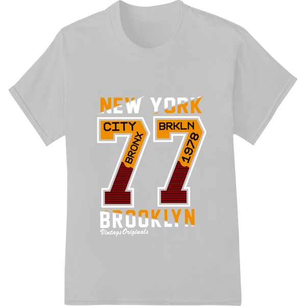 Custom high-quality t-shirt printing design - Bold NYC Borough Typography DTF Heat Transfer Print