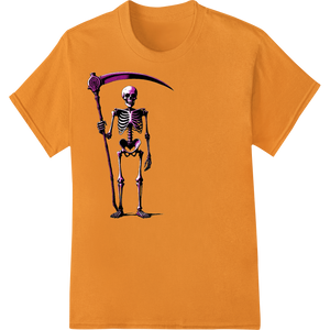 Spooky Skeleton Halloween DTF Heat Transfer Print with custom DTF prints artwork