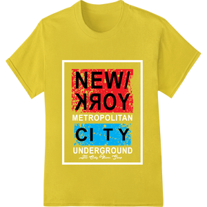 Vibrant NYC New Year's Heat Transfer | Bold Typography featuring professional custom apparel