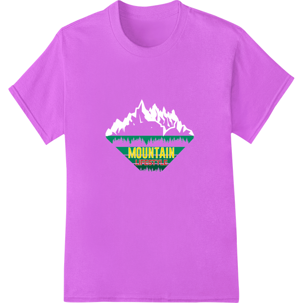 Mountain High Club: Embrace Life's Journey | DTF Print on purple shirt - SUPERDTF-DTF Prints-DTF Transfers-Custom DTF Prints