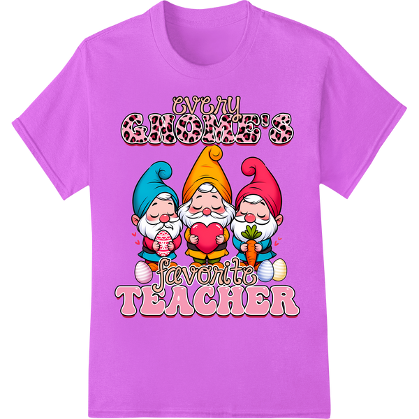 Adorable Gnome Easter Trio - Vibrant DTF Print Heat Transfer on purple shirt - SUPERDTF-DTF Prints-DTF Transfers-Custom DTF Prints