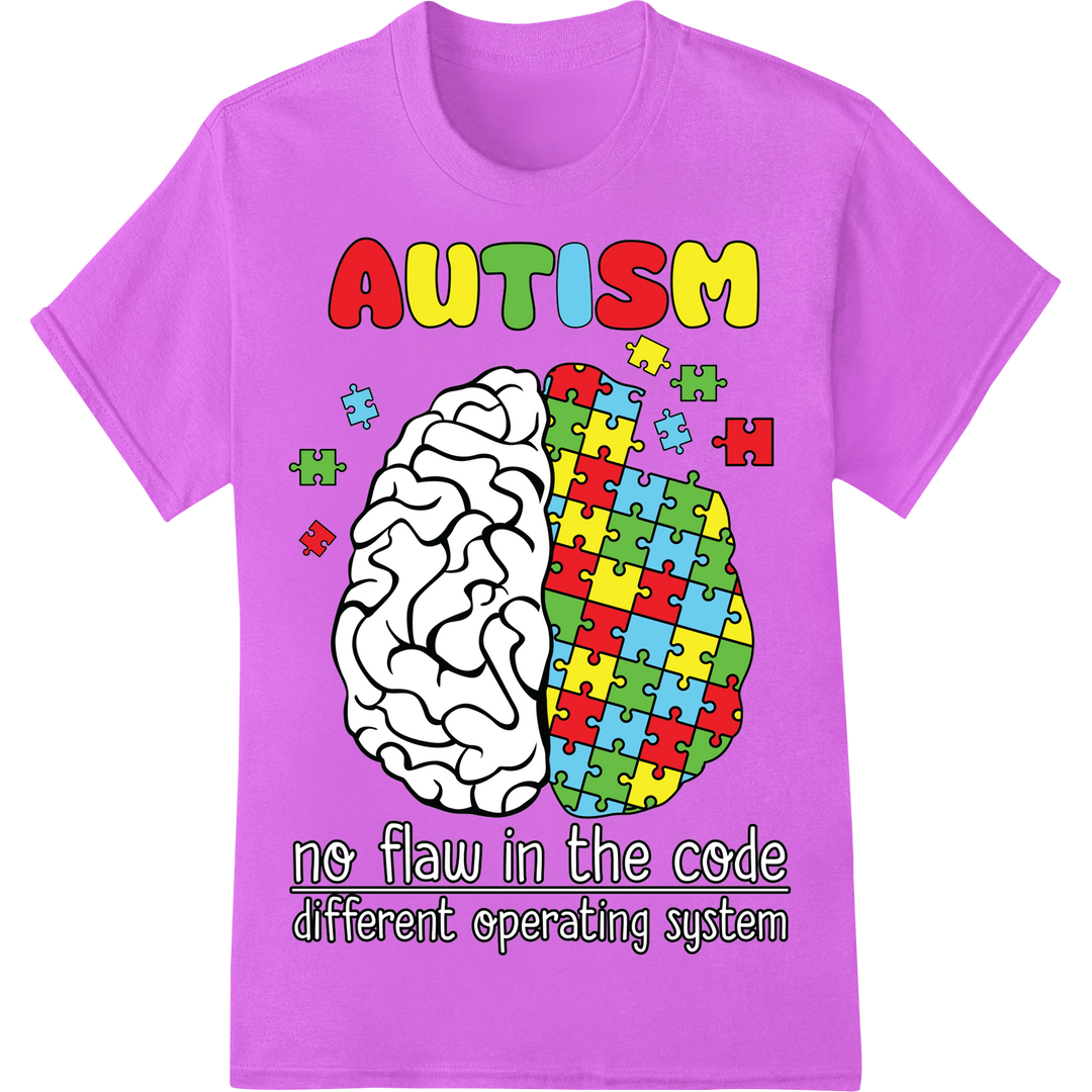 Autism Awareness: Celebrate Neurodiversity DTF Print on purple shirt - SUPERDTF-DTF Prints-DTF Transfers-Custom DTF Prints