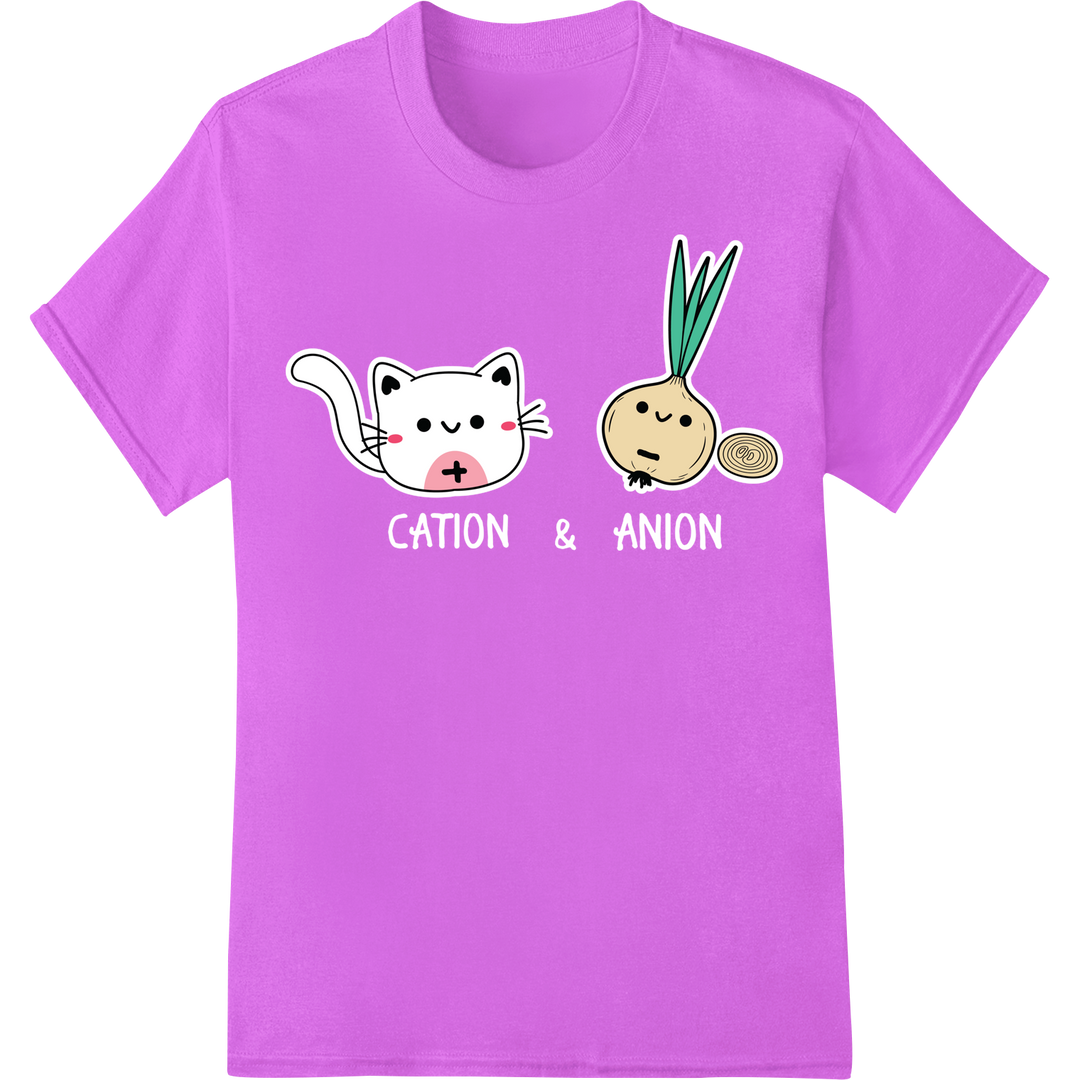 Adorable Kawaii Vegetable Print for Science Teachers on purple shirt - SUPERDTF-DTF Prints-DTF Transfers-Custom DTF Prints