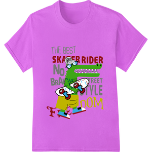 No Brain Skater: Edgy Cartoon DTF Heat Transfer Print with custom high-quality t-shirt printing artwork