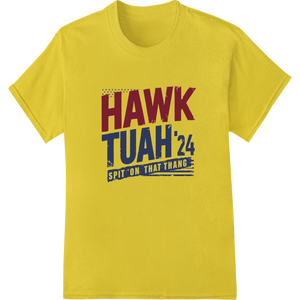 Durable professional DTF printing applied to Patriotic Retro 'HAWK TUAH 24' 4th of July DTF Print Transfer