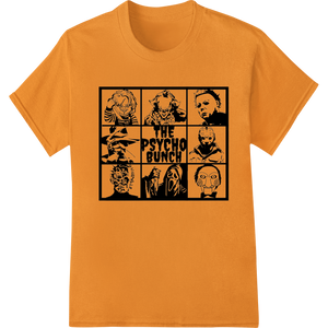 Unique custom merchandise for The Psycho Bunch: Retro Horror Sitcom Parody DTF Print