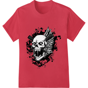 Personalized customized apparel design for Winged Skull: Gothic Rebel DTF Print Heat Transfer