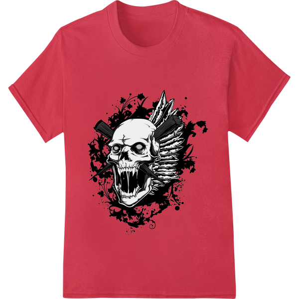 Personalized customized apparel design for Winged Skull: Gothic Rebel DTF Print Heat Transfer