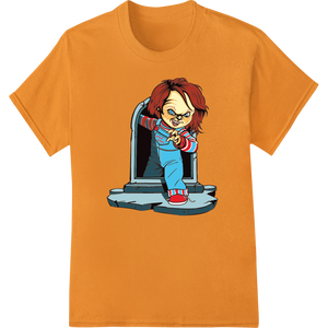 Spooky Chucky Cartoon Horror Doll Heat Transfer Print showcasing advanced durable print transfers technology